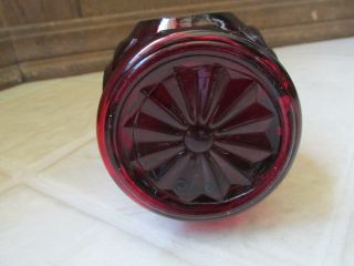 Vintage Ruby Red Wheaton Glass Bullseye Bud Vase Candle Holder 2