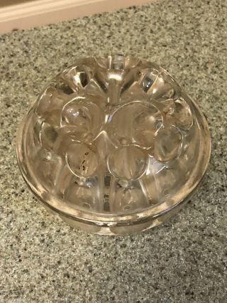 Vintage Cambridge Clear Glass 15 Hole Flower Frog 4 3