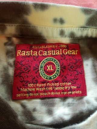 Jah Mon Bob Marley reggae rasta Vintage Rare T - shirt XL Tie Dye Rock Band Rare 3