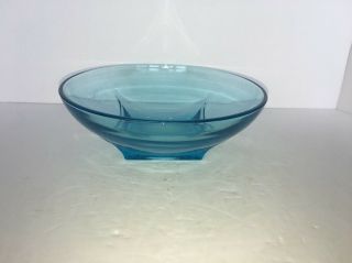 Fostoria Fairfax Azure Blue Square Bottom Bowl