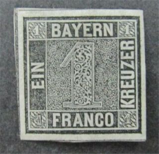 Nystamps German States Bavaria Stamp 1 Og H $1000