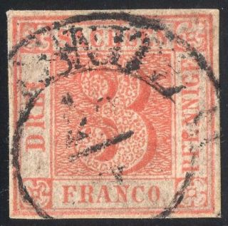 Germany Sachsen,  1850 Mi.  1a,  Heavily Repaired,  Still A And Scare Stam