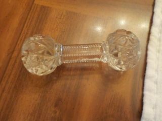Cut Glass Knife Rest With Makers Mark