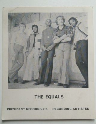 Rare The Equals Promo Photo - President / Joy Records 1969