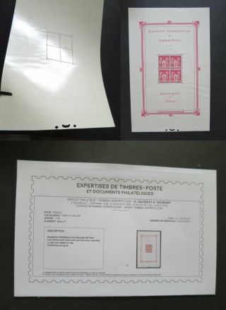France Souvenir Sheet Scott 226 Mnh Certificate 2019,  See Details /cu283