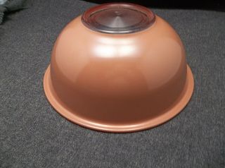 Pyrex Vintage 2.  5 Pt.  Brown Clear Bottom Nesting Bowl 325