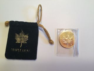 Canada Gold Maple Leaf 1 Oz Coin Dated 1985 2