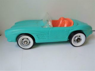 Vintage 1960s Irwin Barbie Convertible Toy Car Vehicle Turquoise For Ken Midge