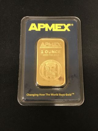 1 Troy Oz Apmex.  9999 Fine Gold Bar In Assay