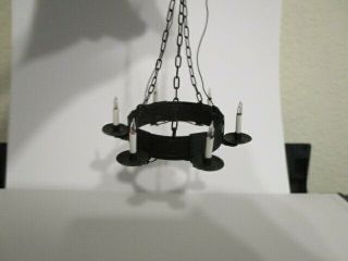 Dollhouse Miniature Vintage Style Ceiling Lamp Wired For 1:12 Scale