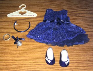 American Girl Happy Holiday Dress Outfit With Shoes/headband/bracelet/ornament
