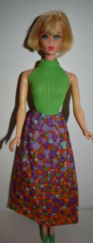 Vintage Mattel Barbie Hair Fair With Dress And Shoes