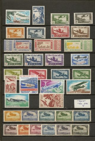 Airmails French Colonies (750) 1920 - 80 