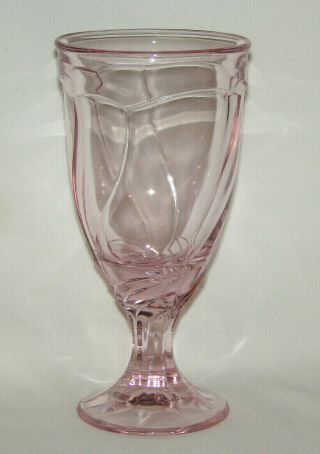 1 - Noritake Crystal Sweet Swirl Pink Iced Tea / All Purpose Goblet
