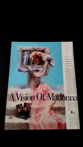 Madonna " A Vision Of Madonna " (1984) Rare Print Promo Poster Ad