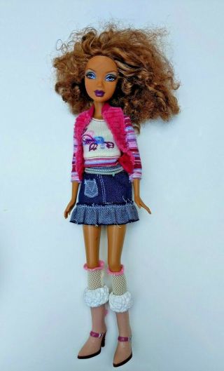 My Scene Barbie Un - Fur - Gettable Madison (Westley) Doll,  Phone,  Purse,  Chair,  Etc 2