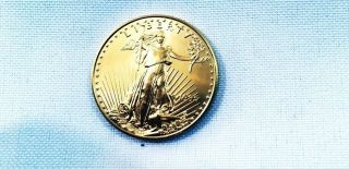 American Eagle Gold Coin 1/2 Oz 1995 $25 Bullion.  50 Half Ounce Liberty Round