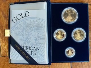 1994 American Eagle Gold Bullion 4 Coin Proof Set OG Box & 2