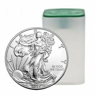 Roll Of 19 - 1 Oz Silver American Eagle Bu 2017 Year.  Yes,  One Is Missing.