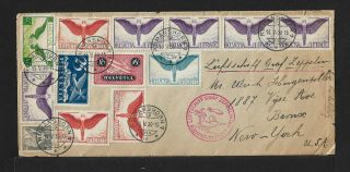 Zeppelin Switzerland To Usa Air Mail Cover 1930