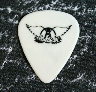 Aerosmith // Brad Whitford 1993 Get A Grip Tour Guitar Pick // White/black