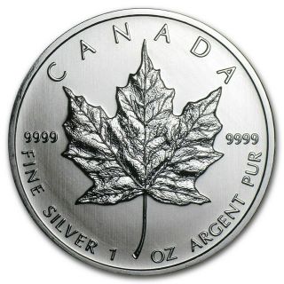 2011 Canada 1 Oz Silver Maple Leaf Tube Of 25