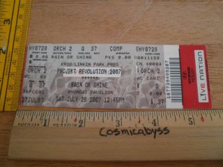 Linkin Park Projekt Revolution 2007 Tour Concert Full Ticket Kroq