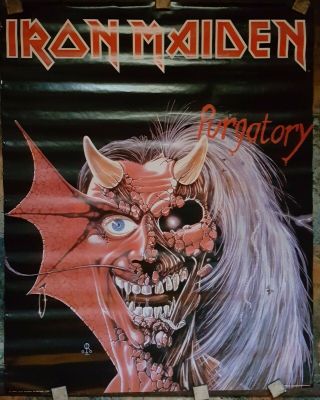 Iron Maiden Purgatory 1984 Poster Approx 21 X 26