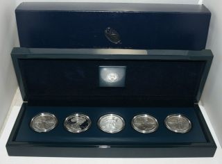 2011 U.  S.  Silver American Eagle 25th Anniversary 5 Coin Set W P S