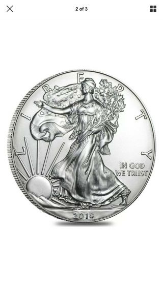 Roll Of (20) 2018 - 1 Oz Silver American Eagle Coins - Tube