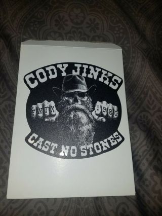 Cody Jinks,  Cast No Stones Vinyl Sticker,  Outlaw Country Music,  Whitey Morgan