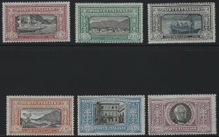 Italy - 1923 - Scott 165 Thru 170 - Complete Set - Og Light Hinge $675