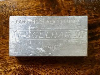 Englehard 100 Troy Oz.  999 Fine Silver Bar P223917