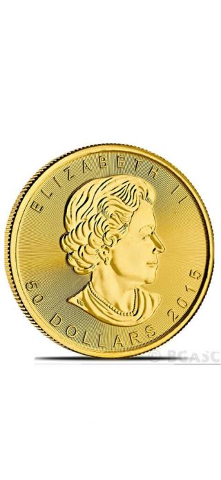 Canada Gold Maple Leaf - 1 Oz - $50 -.  9999 Fine - Random Year