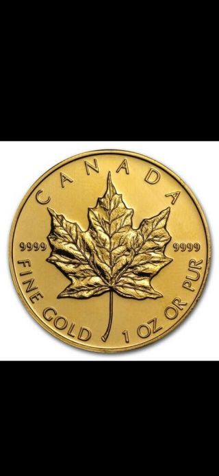 Canada Gold Maple Leaf - 1 oz - $50 -.  9999 Fine - Random Year 3