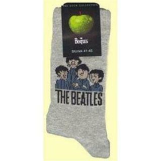 Official Licensed - The Beatles - Cartoon Group Mens Socks Size 7/11
