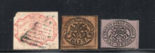 1850´s Italy Roman States Stamps Lot Cv $9285.  00,  2 Certificates,  Rare