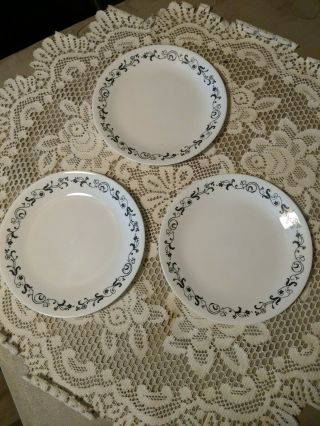 3 Corelle Garden Getaway Luncheon Plates 8 1/2 "