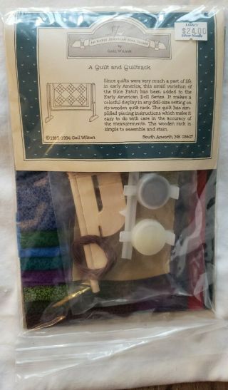 Gail Wilson Quilt On Quilt Rack Early American Doll Series Nip