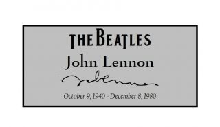 John Lennon Signed Signature Custom Laser Engraved 2 X 4 Inch Plaque