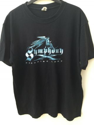 Symphony X Paradise Lost Vintage U.  S.  Tour T Shirt Black 100 Cotton Large