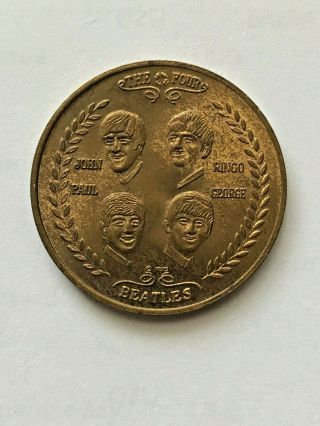 Vintage Rare Coin Commemorating The Visit Of The Beatles To The U.  S.  In 1964