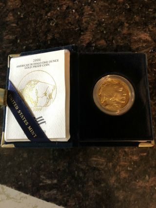 2006 - W $50 American Gold 1 Oz Buffalo Proof W/mint Packaging/coa