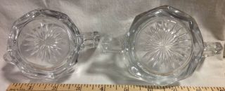 Antique Heisey Glass Stackable Clear Sugar & Creamer 3