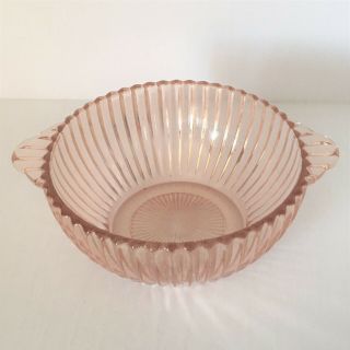 Pink Depression Glass Small Handled Bowl