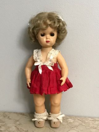 Vintage 1950’s Tiny Terri Lee Walking Doll W/ Tagged Dress