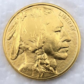 2015 1 oz Gold American Buffalo $50 Coin BU.  9999 Fine. 3
