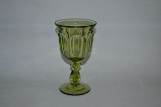 Vintage Imperial Glass Ohio Old Williamsburg Verde Green Wine Water Goblet (s)