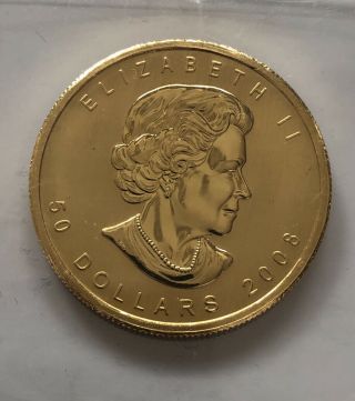 1 Oz Gold Canadian Maple Leaf Coin 2008