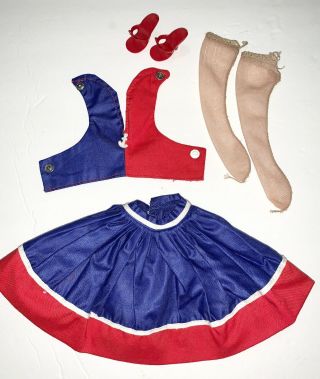 Vintage Vogue Jill Red & Blue Sailor Nautical Dress Shoes Outfit Tagged Fits Lmr